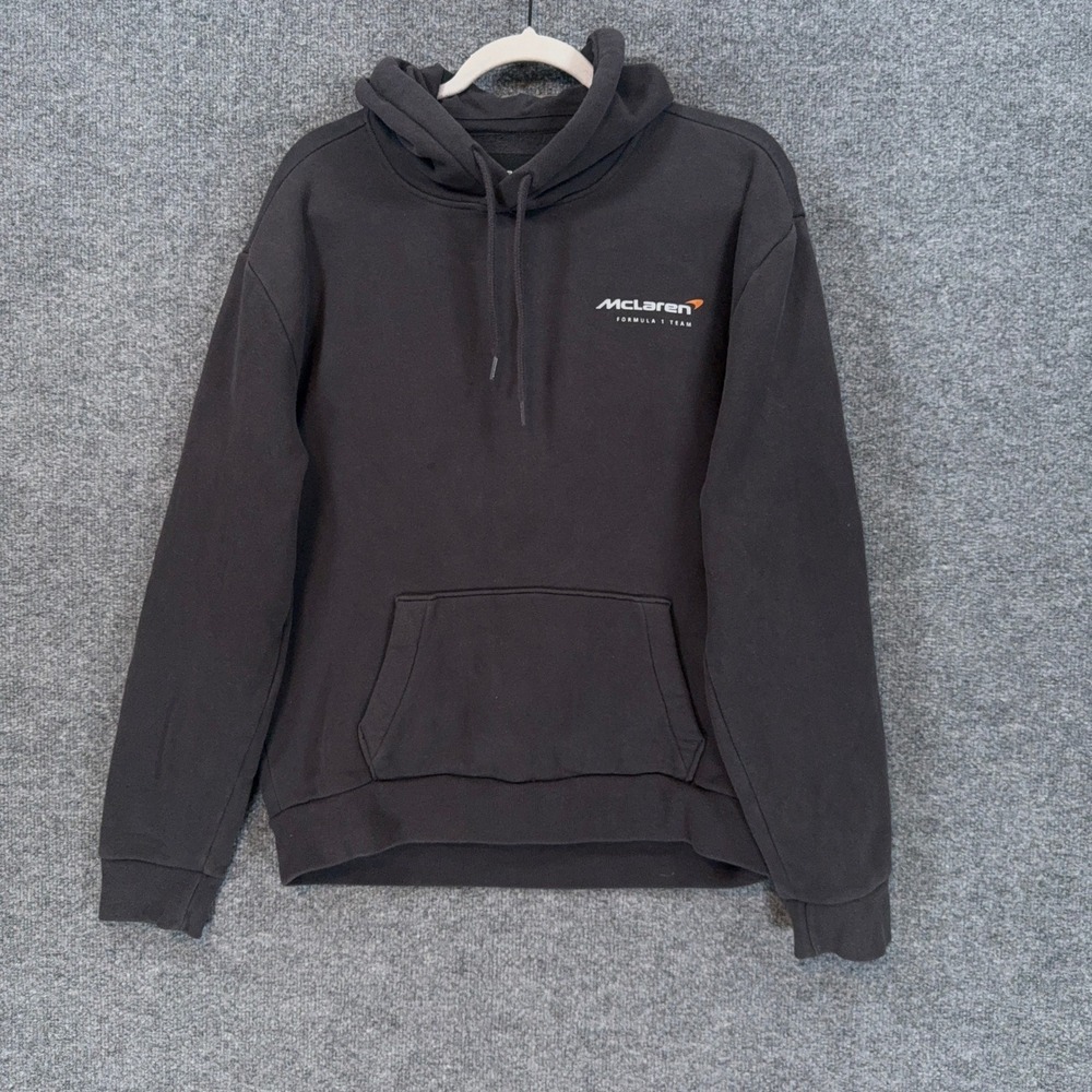 McLaren Hoodie Mens Medium Black MCL60 Formula 1 Team Racing Sweatshirt